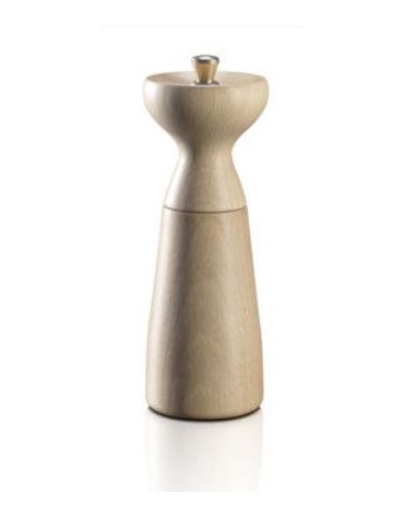 Macinapepe manuale in legno - macine in acciaio - Altezza 15 cm - Colore Naturale