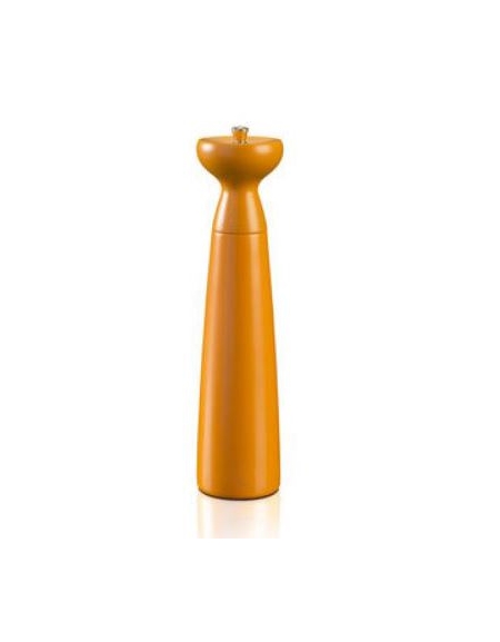 Macinapepe manuale in legno - macine in acciaio - Altezza 26 cm - Colore Arancione
