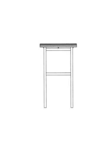 Bacheca arredo urbano in alluminio e tetto in polietilene da inghisare - Pannello cm 90x70H - cm125x50x210h