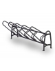 Portabici a 5 posti in acciaio zincato e verniciato - cm 203x85x85H - Predisposto per l'ancoraggio nel terreno.