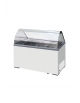 Vetrina gelato statica 7 gusti vaschette Lt 5 - Vetro curvo - Temperatura -13 °C / -23 °C - Classe energetica A - cm 130,5x63,5x