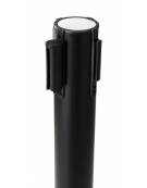 Asta nera con nastro avvolgibile mt. 2 - colore Rosso - Altezza 100 cm