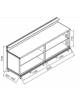 Banco bar neutro semilavorato grezzo da rivestire con pannelli - cm. 250x65x113h
