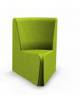 Poltrona a spicchio con angolo circolare chiuso 45° e schienale - Rivestimento in tessuto colore a scelta - cm 65x70x72h