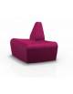 Divano con angolo aperto 90° e schienale - Rivestimento in tessuto colore a scelta - cm 70x70x72h
