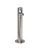 Posacenere a colonna in acciaio inox con serratura con chiave
