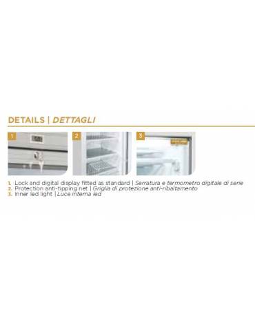 Congelatore verticale statico Porta a vetri - cm 59,5x64x184h