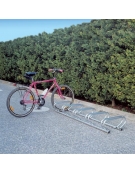 Portabici rastrelliera per bicicletta 5 posti in acciaio zincato cm 180x55x25h