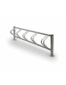 Portabici rastrelliera per bicicletta da terra a cinque posti in metallo acciaio zincato - cm 220x30x55h