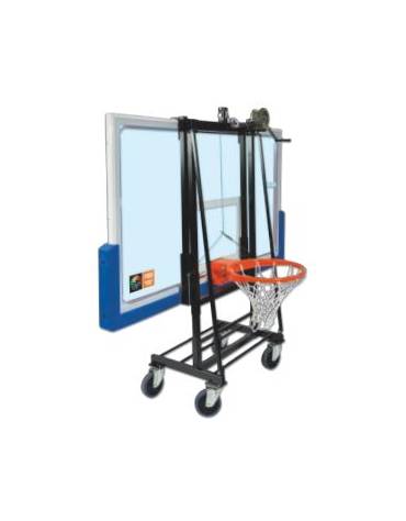 Carrello in acciaio verniciato funzionale allo stoccaggio, movimentazione installazione tabelloni basket