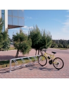Portabici rastrelliera per bicicletta da terra a cinque posti in metallo acciaio zincato - cm 220x30x55h