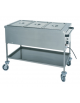 Carrello termico bagnomaria - temperatura +30° +90°C - CAPACITA' 3 BACINELLE GN 1/1 - potenza 2kw/h - cm 117x65x85h