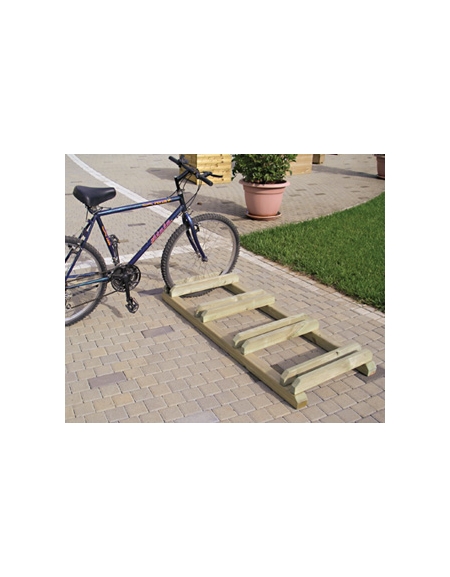 Portabici in legno 4 posti  / Rastrelliera per bici