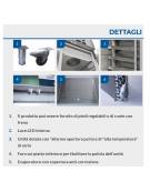 Armadio refrigerato per pasticceria, in acciaio inox, refrigerazione statica - cm 97,5x74x202,5h