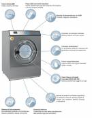 Lavatrice professionale elettrica supercentrifugante da Kg 16 di carico - Trifase - Allacciamento acqua fredda e calda