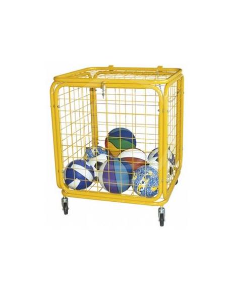 Contenitore porta palloni in rete verniciato. dim. 70x70x70h