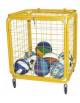 Contenitore porta palloni in rete verniciato. dim. 75x70x90H