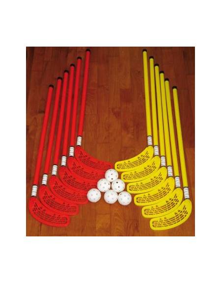 Set unihoc base con 6 palline e 12 mazze - fino a 14 anni Set unihoc base con 6 palline e 12 mazze - fino a 14 anni