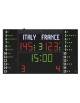 Tabellone elettronico multisport , trasmissione via radio o cavo - dim. cm 241x143x9 - Omologato FIBA 3° liv