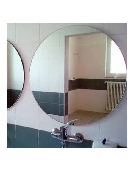 Specchio a parete, senza cornice, diametro 60 cm