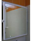 Specchio a parete ribaltabile, antifortunisitco per disabili, dimensioni 46x56 cm