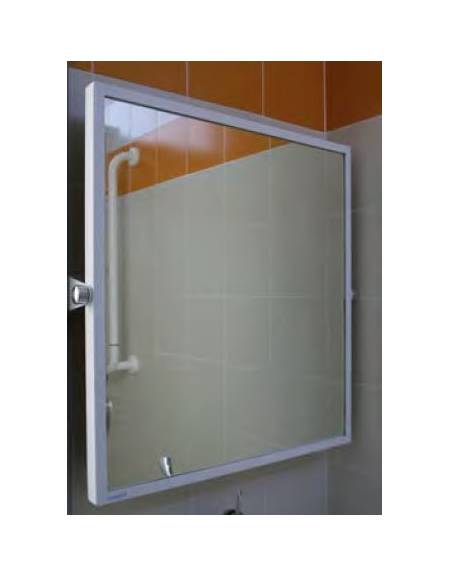 Specchio a parete ribaltabile, antifortunisitco per disabili, dimensioni 46x56 cm