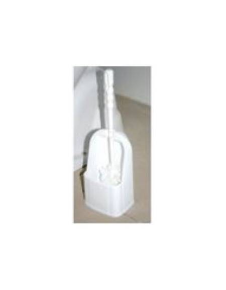 Portascopino in plastica con scopino.