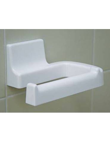 Porta rotolo carta, in plastica, da fissare a parete.