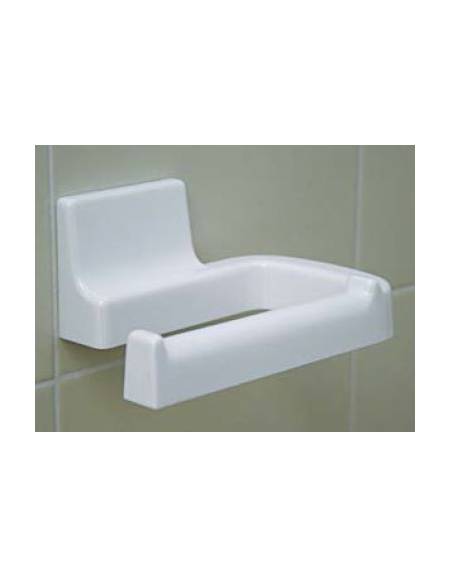 Porta rotolo carta, in plastica, da fissare a parete.