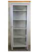 Armadio a vetri temperati a porta singola con serratura, 4 ripiani interni. Dimens. cm 60x40x160h