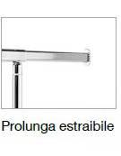 Stender portabiti - Acciaio ottonato con prolunga estraibile cm 150x55x153h