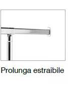 Stender portabiti in Acciaio Cromato con prolunga estraibile - cm 150x55x153h