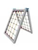 Sartia in fune realizzata con pali in alluminio - cm 177x120x170h