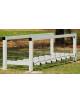 Ponte Tibetano, struttura con pali in alluminio - dimensioni cm 347x100x98h