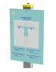 Palo con tabella rotazione braccia in alluminio completo di tabella in forex  - cm 40x10x162h