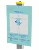 Palo con tabella rotazione tronco in alluminio completo di tabella in forex  - cm 40x10x162h