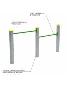Attrezzo per piegamenti sulle braccia  - cm 210x10x102h