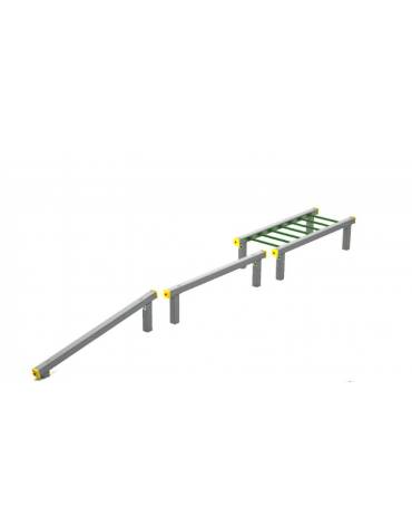 Attrezzatura da parco per camminamenti in equilibrio  - cm 626x79x51h