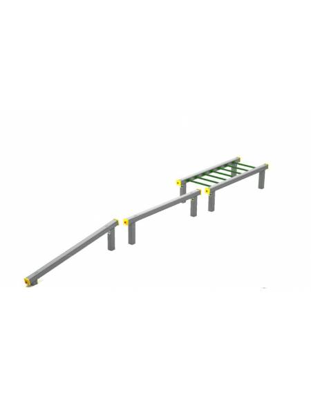 Attrezzatura da parco per camminamenti in equilibrio  - cm 626x79x51h