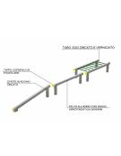 Attrezzatura da parco per camminamenti in equilibrio  - cm 626x79x51h