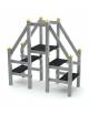 Struttura a sali scendi con pali in alluminio con protezione in plastica - cm 219x113x212h