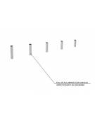 Paletti verticali per esercizi ginnici con pali in legno lamellare e calotta in plastica - cm 409x9x60h