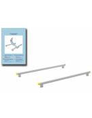 Asse per per esercizi di flessione del tronco con pali in legno lamellare e calotta in plastica - cm 305x195x22hh