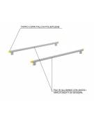 Asse per per esercizi di flessione del tronco con pali in legno lamellare e calotta in plastica - cm 305x195x22hh