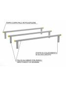 Ostacoli per esercizi  ginnici con pali in legno bilamellare e calotta in plastica - cm 305x230x49h