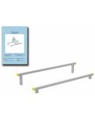 Asse per per esercizi per bicipiti e tricipiti con pali in legno lamellare e calotta in plastica - cm 305x120x49h