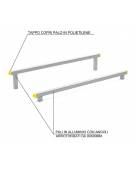 Asse per per esercizi per bicipiti e tricipiti con pali in legno lamellare e calotta in plastica - cm 305x120x49h