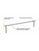 Asse per esercizi di camminamento in equilibrio con pali in legno lamellare e calotta in plastica - cm 305x10x59h