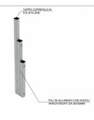 Atrezzatura per esercizi  ginnici con pali in legno lamellare e calotta in plastica - cm 27x10x202h