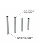Pali per salti in legno lamellare e calotta in plastica - cm 159x9x110h